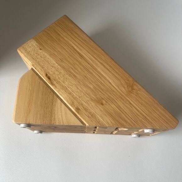 WUSTHOF 13 Slots Knife Wood Block Light Oak Kitchen Counter Beechwood - Picture 6 of 12